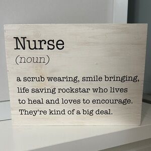 Inspirational Nurse Wall Decor - White